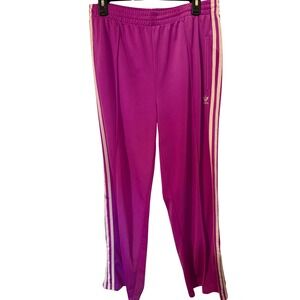 Adidas Originals Firebird Track Pants Magenta Purple White Stripe Womens Large